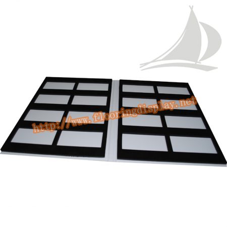 定制設計兩折頁黑色邊框型木地板樣品展示冊PY112