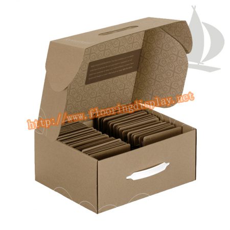 廠家定制設計紙質簡易木地板樣品展示手提盒子PY202